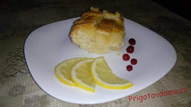 Лимонный пирог на Крещение «На удачу»